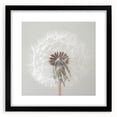 Extra large abstract art print featuring vibrant, textured floral patterns, framed in black, ideal for living room decor.