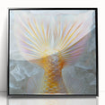 Large abstract wall art featuring swirling patterns in earth tones on a framed acrylic.