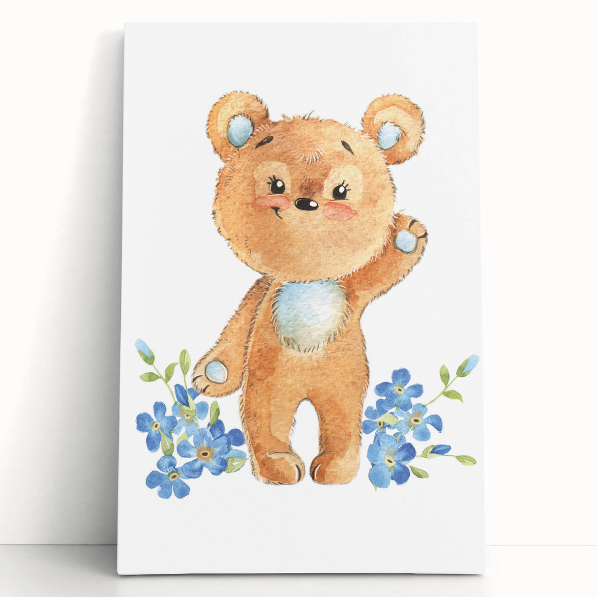 Playful Bear Nursery Canvas Prints - Kids Room Wall Art