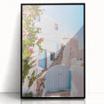 Large abstract wall art depicting vibrant summer tones on black framed acrylic, ideal for modern art wall decor.