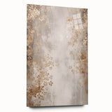 Large abstract wall art in cool blue and white tones on acrylic glass, ideal for bedroom or dining room decor.