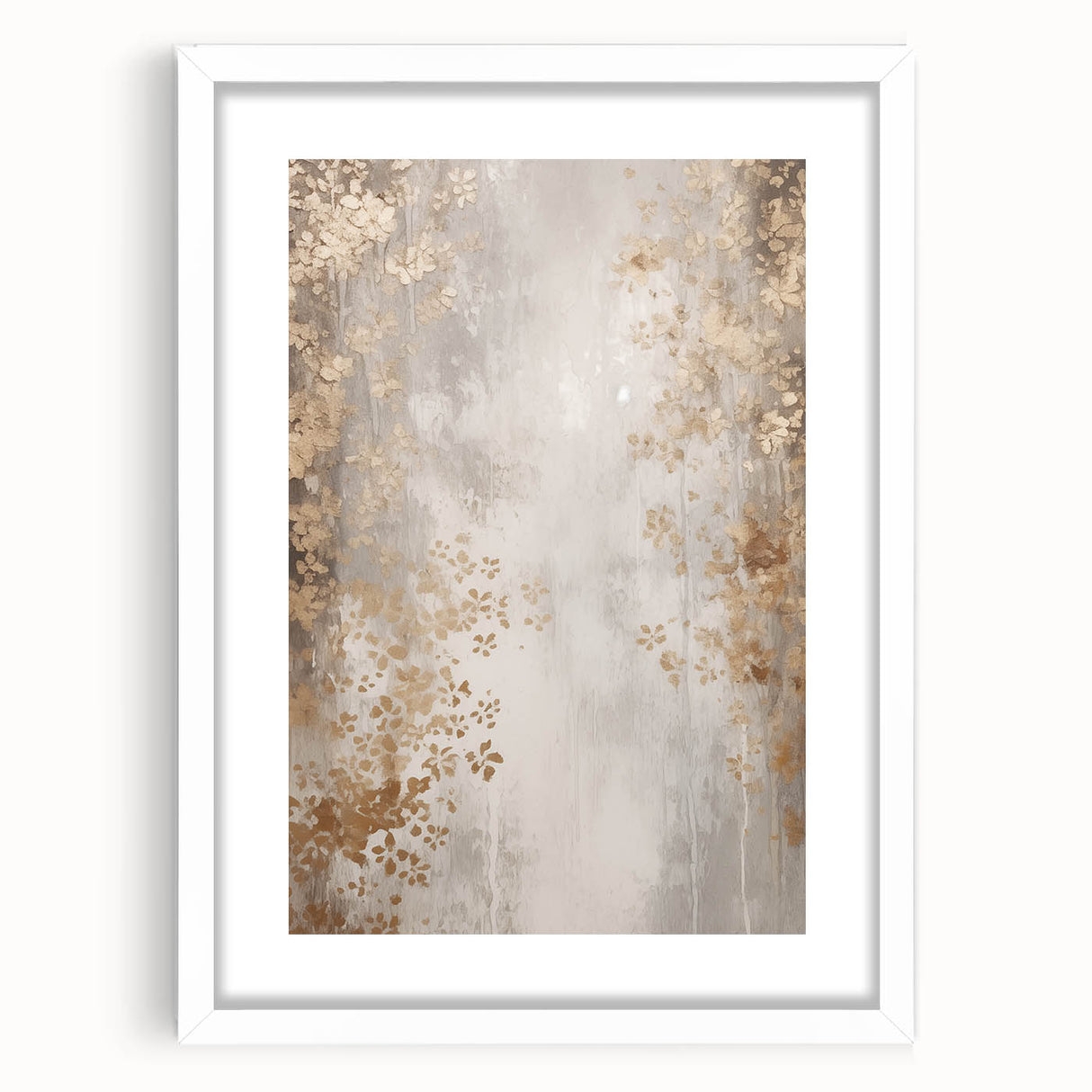 Abstract art print featuring swirling blue and white patterns on a framed canvas, ideal for dining room decor.