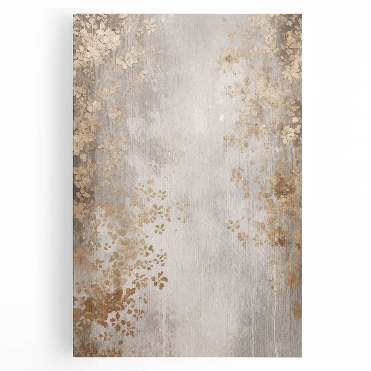 Black and white abstract depiction of winter on large stretched canvas, suited for kitchen wall art.