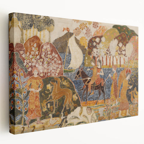 Modern Wall Art - Scenic Journey with Two Figures