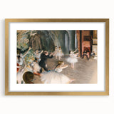 Impressionist Art - The Rehearsal Onstage by Edgar Degas Print