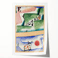 Modern Wall Art - Playful Abstract Cat Design in Vibrant Colors