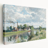 Impressionist Landscape - The River Oise by Camille Pissarro Print
