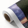 Stunning rolled canvas artwork depicting a vibrant landscape with a majestic castle, showcasing intricate details and rich colors, ideal for home decor.