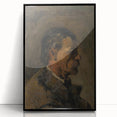 Romanticism Art: Older Man Profile by Mednyánszky Canvas Print