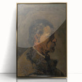 Romanticism Art: Older Man Profile by Mednyánszky Canvas Print