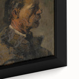 Romanticism Art: Older Man Profile by Mednyánszky Canvas Print