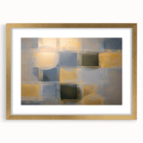 Abstract geometric frame in gold with a matte finish, showcased from the front. Ideal for modern decor, enhancing interior aesthetics with elegance.