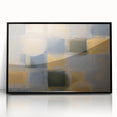 Framed acrylic wall art featuring an abstract geometric design in black, showcasing sharp angles and a modern aesthetic, ideal for contemporary home decor.