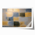 Abstract geometric rolled print showcasing vibrant colors and intricate patterns, ideal for modern home decor. Packaged securely in a cardboard tube for safe delivery.