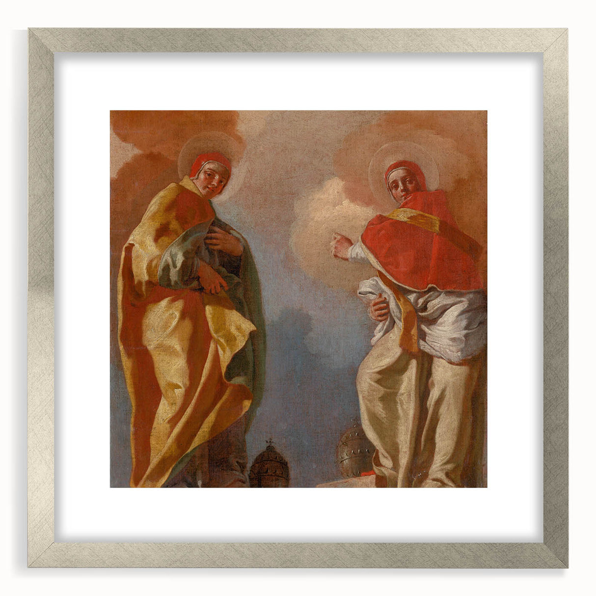 Baroque Art Print - Angelic Figures in Flowing Robes