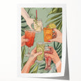 Extra large rolled print of floral art in soft pastel colors, ideal for dining room wall decor.