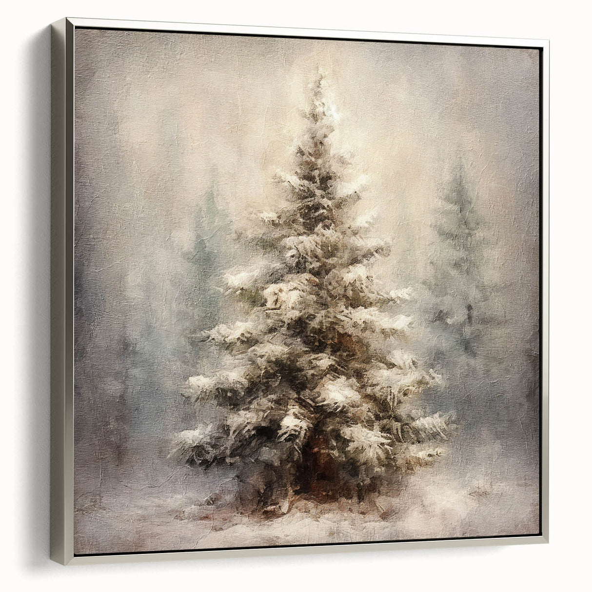 Festive Canvas Art- Pinecones and Berries Christmas Wall Art