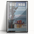 Visit India Kashmir Retro Wall Art – Vintage Travel Poster