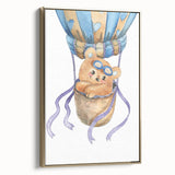 Hot Air Balloon Bear - Nursery Wall Art for Baby Room Decor