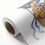 Hot Air Balloon Bear - Nursery Wall Art for Baby Room Decor