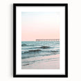 Extra large abstract art print featuring vibrant summer hues on textured canvas, framed in black.