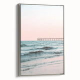 Landscape art painting of a summer scene on framed canvas, featuring vibrant.