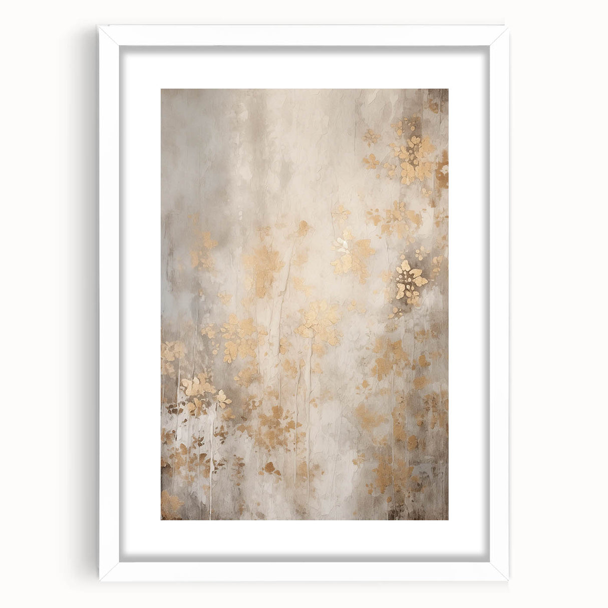 Abstract art print featuring cool blue and white tones on a framed canvas, ideal for bedroom or dining room decor.