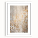 Abstract art print featuring cool blue and white tones on a framed canvas, ideal for bedroom or dining room decor.