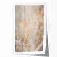 Extra large rolled print of a winter floral scene in muted blue and white tones.