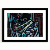 Modern Wall Art - Bold Still Life with Chianti Bottle
