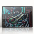 Modern Wall Art - Bold Still Life with Chianti Bottle