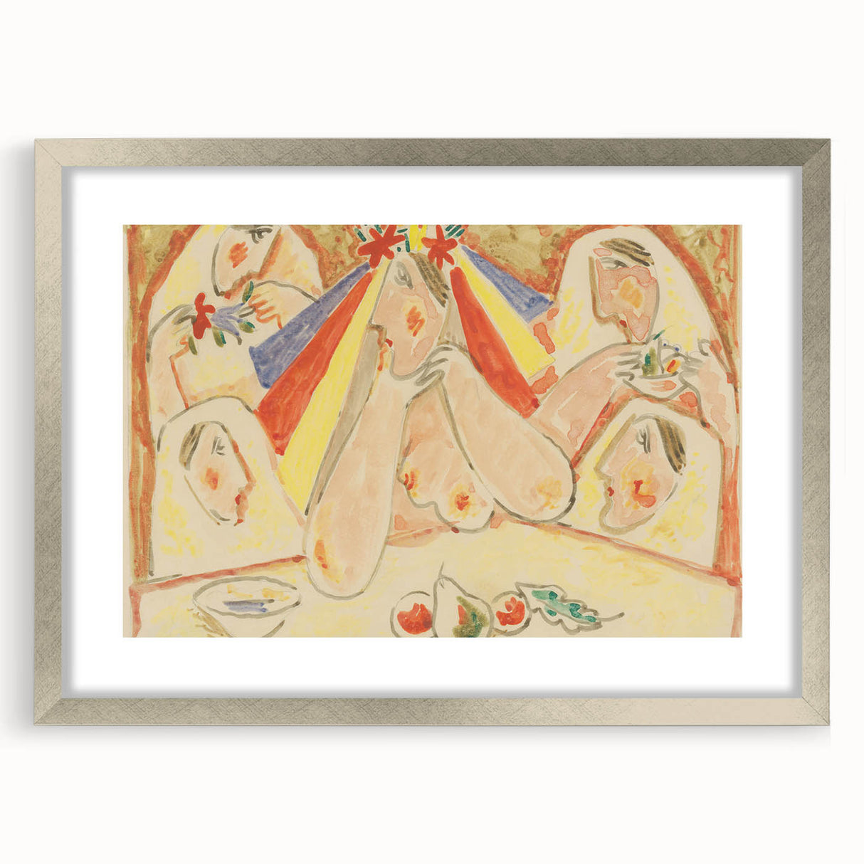 Modern Wall Art - Vibrant Bride and Bridesmaids Design