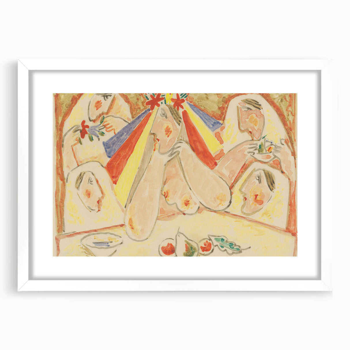 Modern Wall Art - Vibrant Bride and Bridesmaids Design