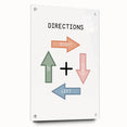 Directions Typography Art Print – Up, Down, Left, Right Wall Art
