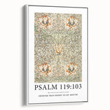 Biblical Typography Wall Art - Psalm 119:103 Floral Canvas Print