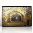 Framed acrylic print showcasing a stunning landscape of a castle, featuring rich colors and intricate details, displayed against a sleek black frame for an elegant presentation. Perfect for enhancing home decor with a touch of historical charm and artistic flair.