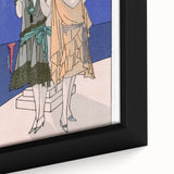 Art Deco Wall Art - Elegant Women with Cigarette Holders in Garden Scene