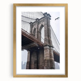 Elegant gold-framed landscape bridge design with a mat, showcasing intricate details and a modern aesthetic, perfect for home decor enhancement and art enthusiasts.