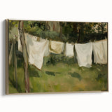 Framed canvas artwork showcasing a vibrant landscape design with gold accents, elegantly displayed from the side to highlight its depth and texture. Perfect for modern home decor.