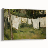 Framed canvas artwork titled "Design 60 Landscapes" with a sleek silver frame, showcasing vibrant, colorful landscape imagery from a side view, perfect for home decor.