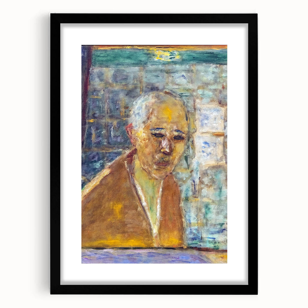 Modern Wall Art Print - Final Self-Portrait by Bonnard - Reflective Decor