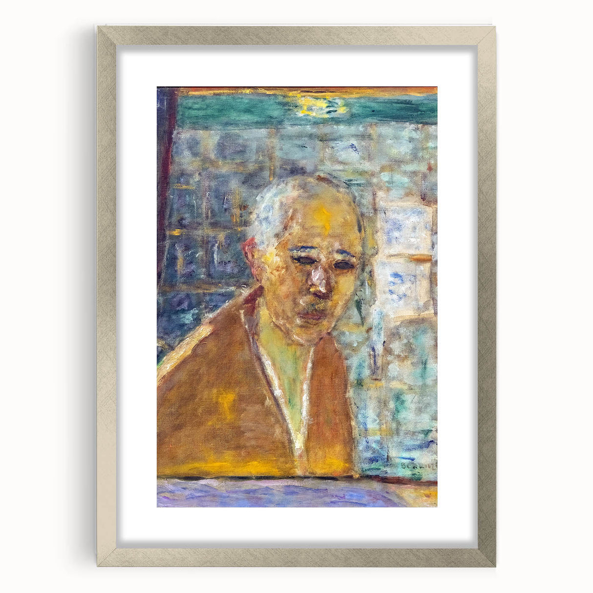 Modern Wall Art Print - Final Self-Portrait by Bonnard - Reflective Decor