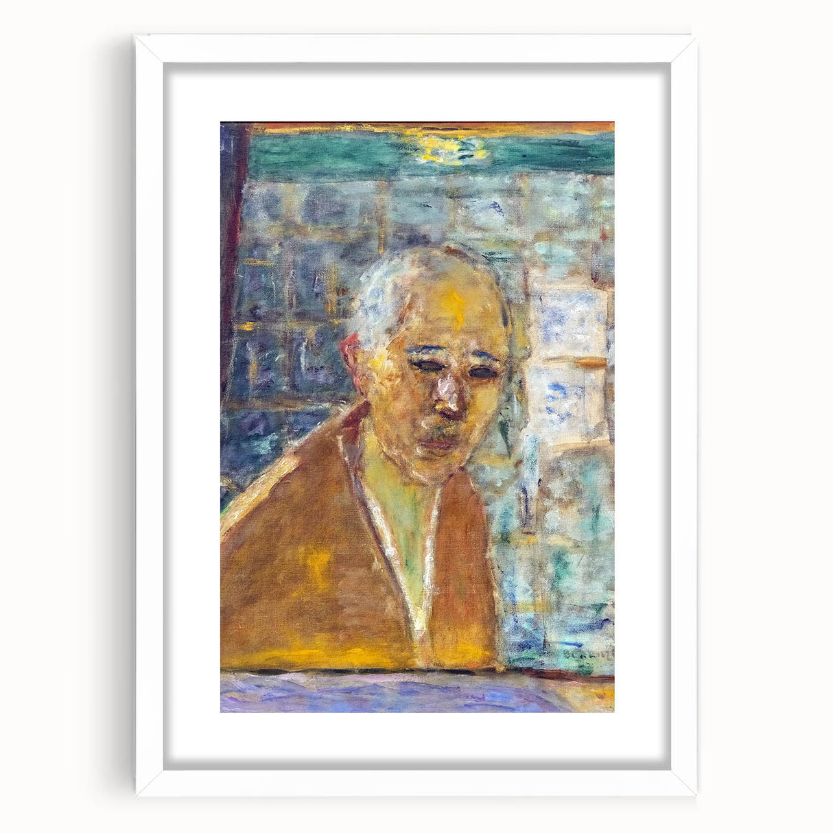Modern Wall Art Print - Final Self-Portrait by Bonnard - Reflective Decor