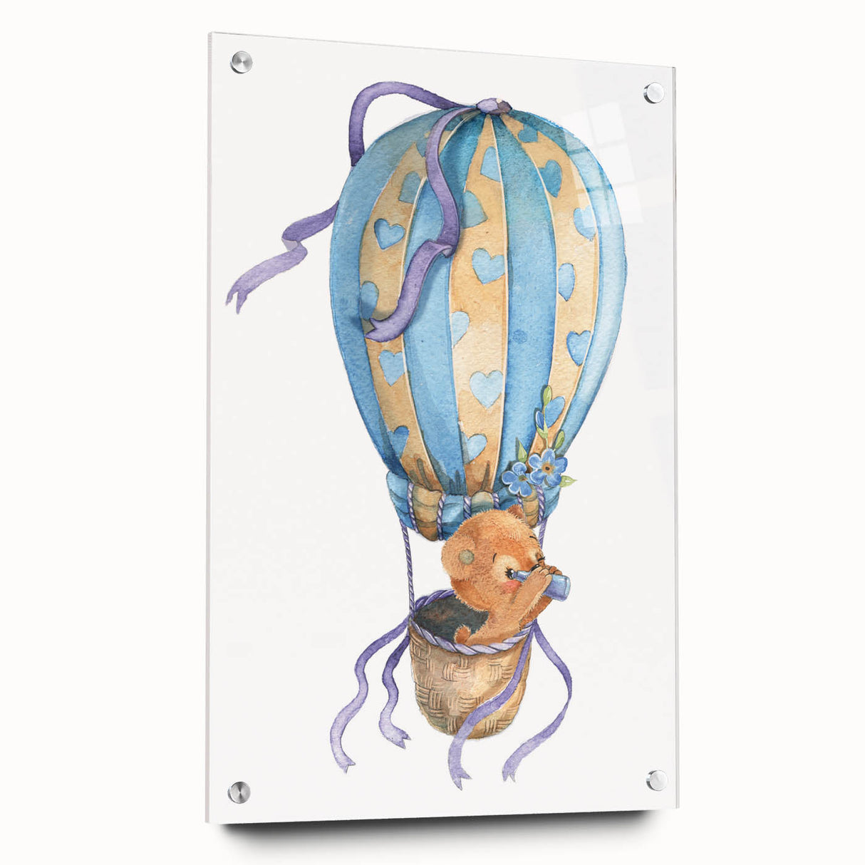 Adventure Bear Nursery Art - Framed Baby Room Wall Decor