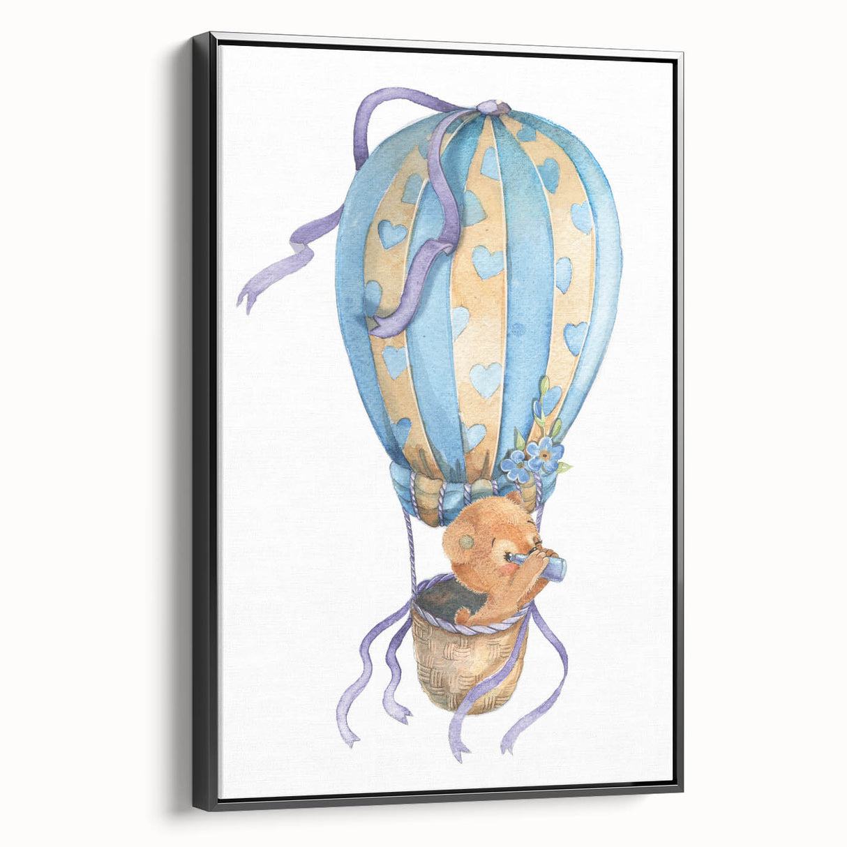 Adventure Bear Nursery Art - Framed Baby Room Wall Decor