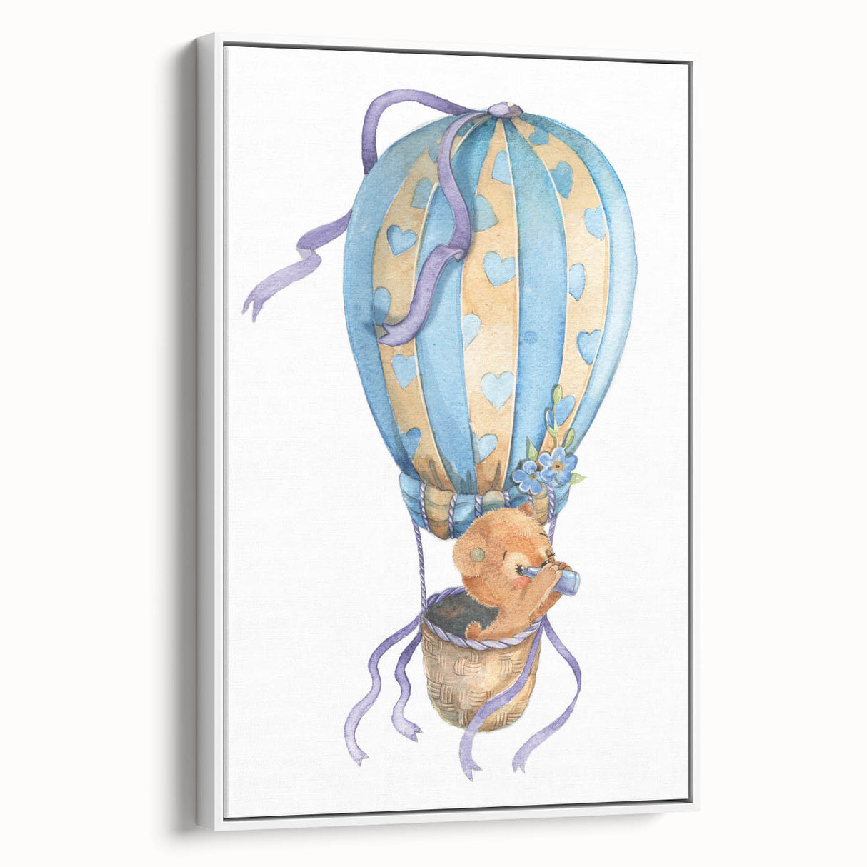 Adventure Bear Nursery Art - Framed Baby Room Wall Decor