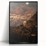Large abstract wall art depicting fall seasons in mid-century modernist style.