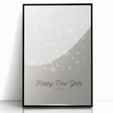 Large abstract wall art in black and white tones, framed in acrylic, featuring a mid-century modernist design.
