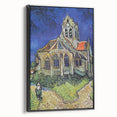 Black and white landscape art painting on framed canvas, featuring a vintage poster art style, ideal for bedroom wall decor.