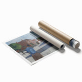 Modern Wall Art - Quiet Street Scene with Figure